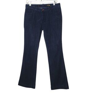 Express Womens Bootcut Jeans 8 Black Rhinestone Butterfly Pockets Y2K Edgy Chic